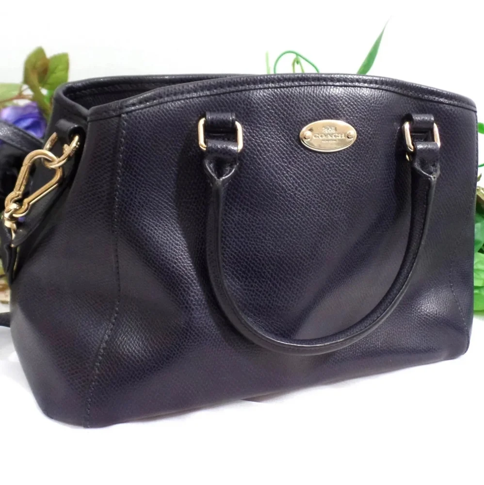 Coach Margot Small Carryall Midnight / Navy Blue Handbag/purse